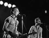 A photo of Joe Strummer and Paul Simonon of The Clash at the Bristol Locarno