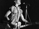 A photo of Joe Strummer of The Clash at the Bristol Locarno