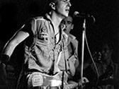 A photo of Joe Strummer with Mick Jones of The Clash at the Bristol Locarno